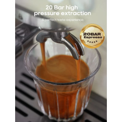 Machine à expresso HIBREW 20 bars : température réglable, cappuccino et plus encore